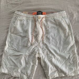 Scotch & Soda Off-White Shorts with Orange Accents